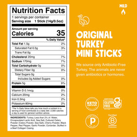 Chomps Original Turkey Jerky Stick on-the-go shot, portable, low-calorie snack.