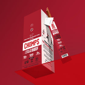 Chomps snack on the go setup shows portable protein for busy days