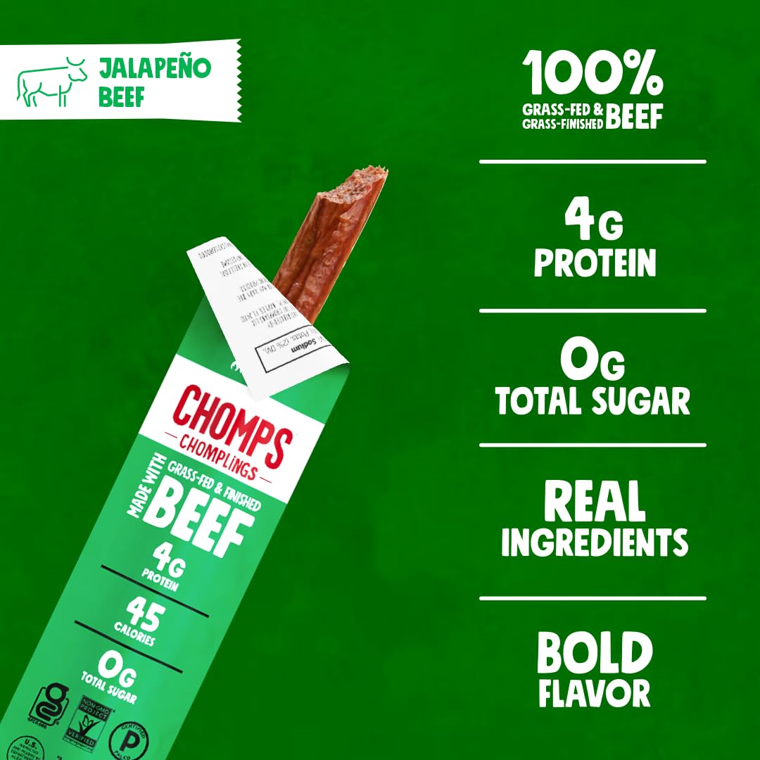 Chomps snack-size jerky on the go, portable protein