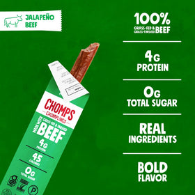 Chomps snack-size jerky on the go, portable protein