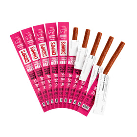 Chomps spicy habanero beef jerky closeup highlights bold seasoning for on-the-go fuel