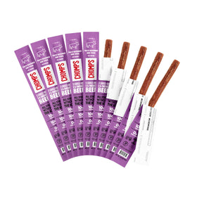 Chomps taco beef jerky stick pack shows convenient, protein-rich snack for on-the-go meals.