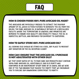 Chosen Foods avocado oil for cooking, demonstrating premium culinary use
