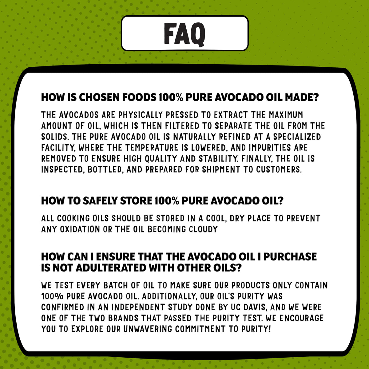 Chosen Foods Avocado Oil kitchen setup showing multiple uses and oil color