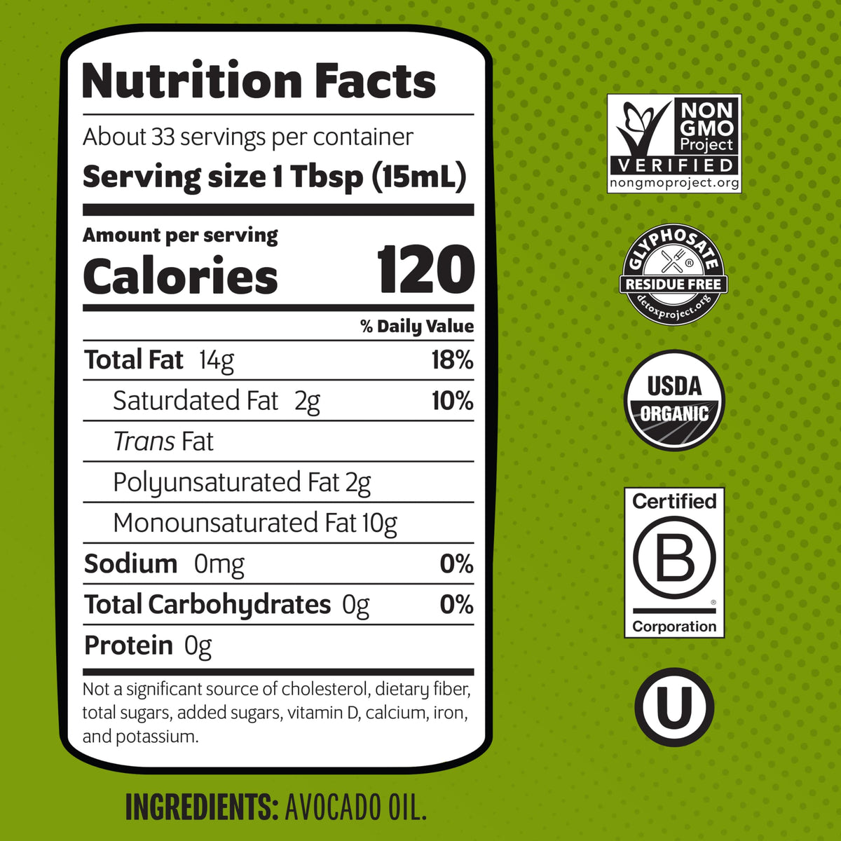 Chosen Foods avocado oil neutral flavor for versatile cooking and dressings.