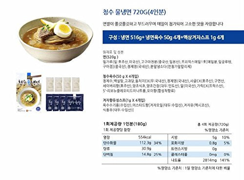 Choung Soo Mul Naengmyeon soup base pack highlighting convenient seasoning