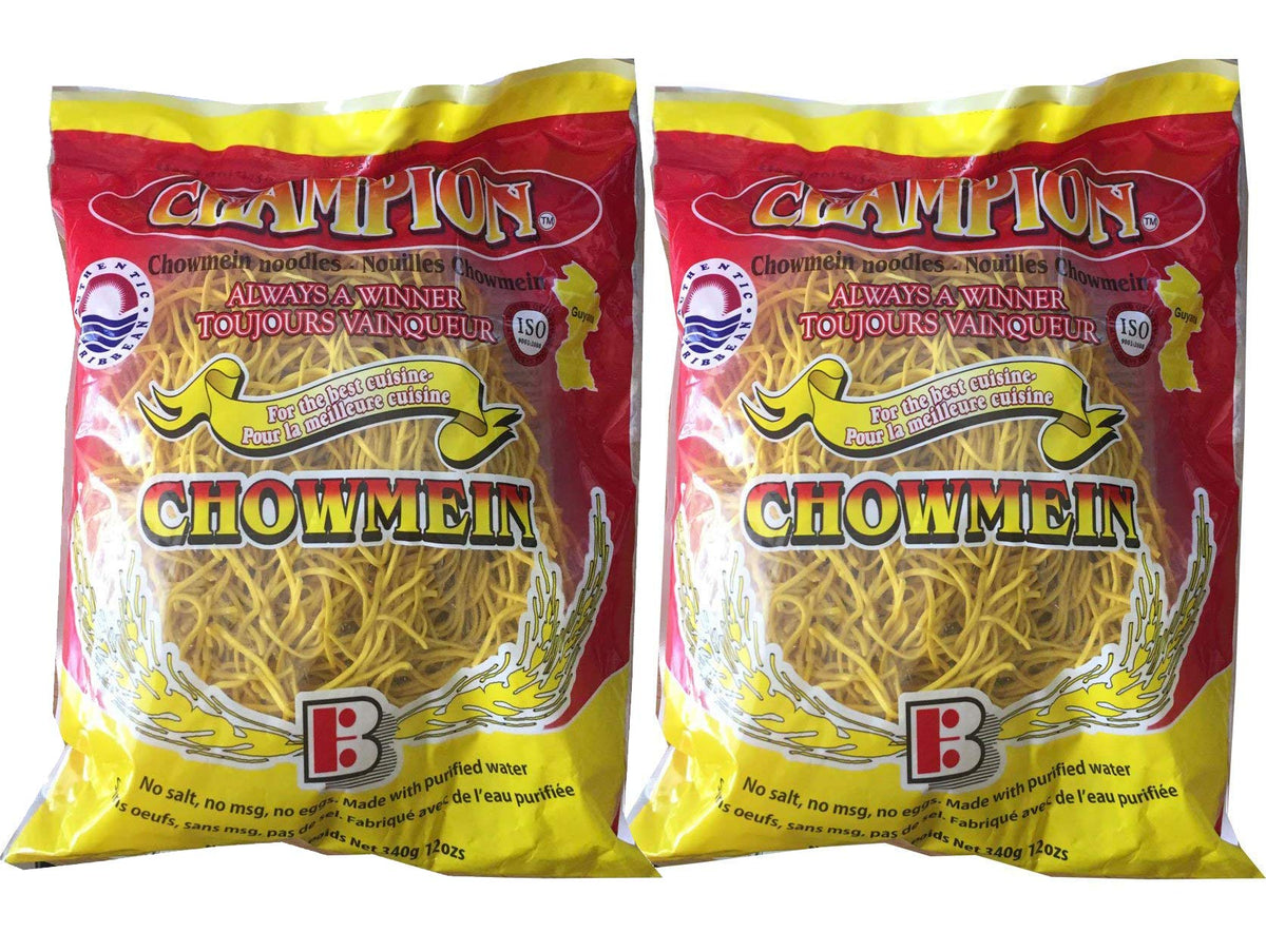 Champion Chow Mein front view with two-pack packaging for quick weeknight meals