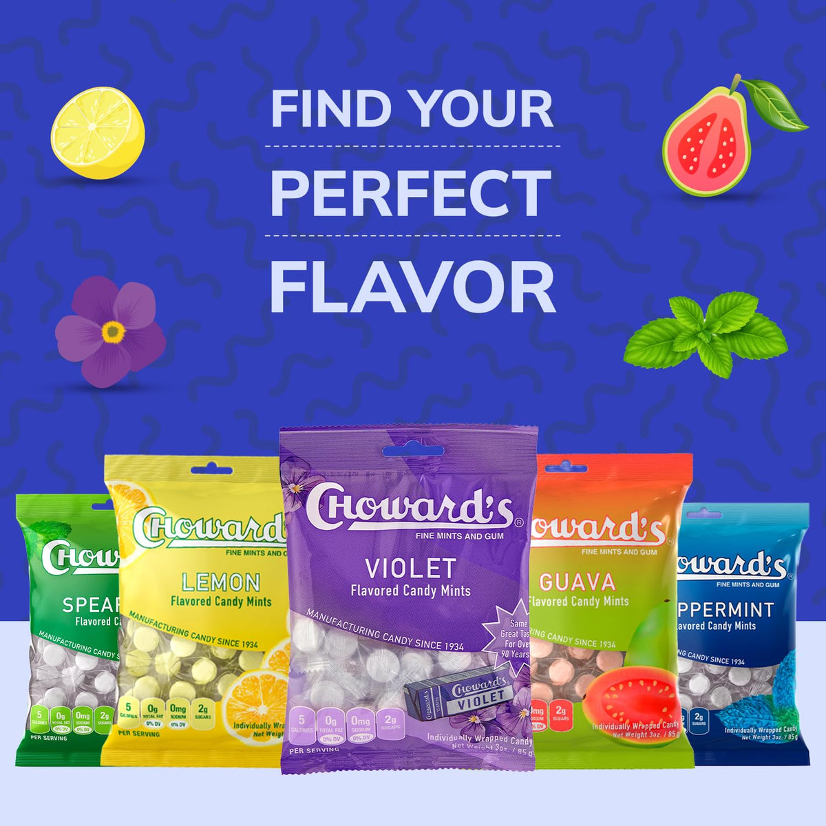 Choward's individually wrapped candies in bundle for sharing.