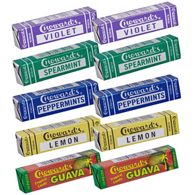 Choward's Violet mint image shows floral flavor for refreshing breath after meals.