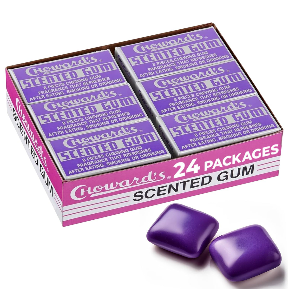Choward's Scented Gum bottle close-up with nostalgic packaging for gift appeal