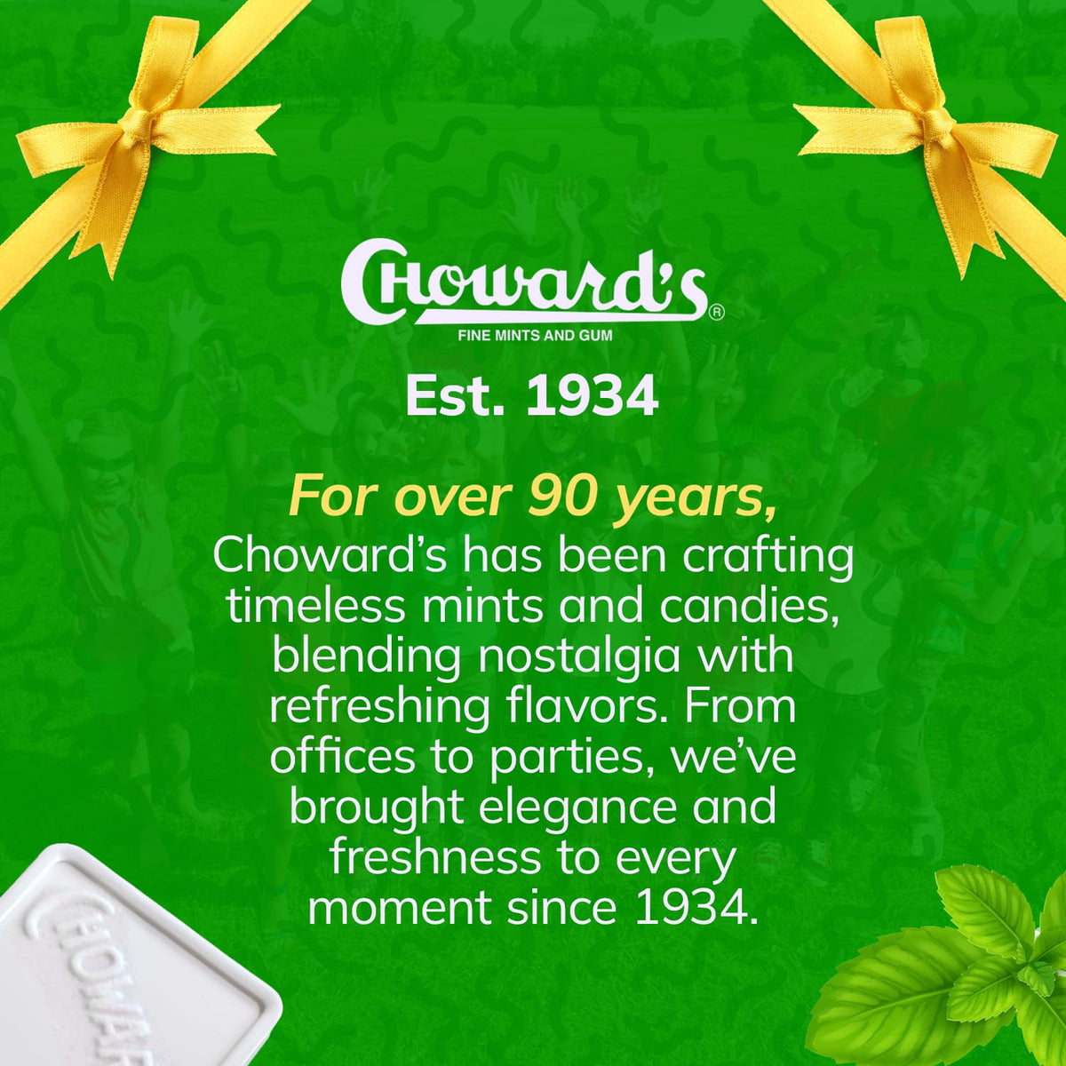 Choward's individually wrapped mints, ideal for pocket-sized freshness on the go.