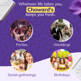 Choward's Violet Mints display shot to highlight timeless candy