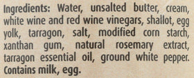 Christian Potier Bearnaise Sauce ingredients view indicating quality