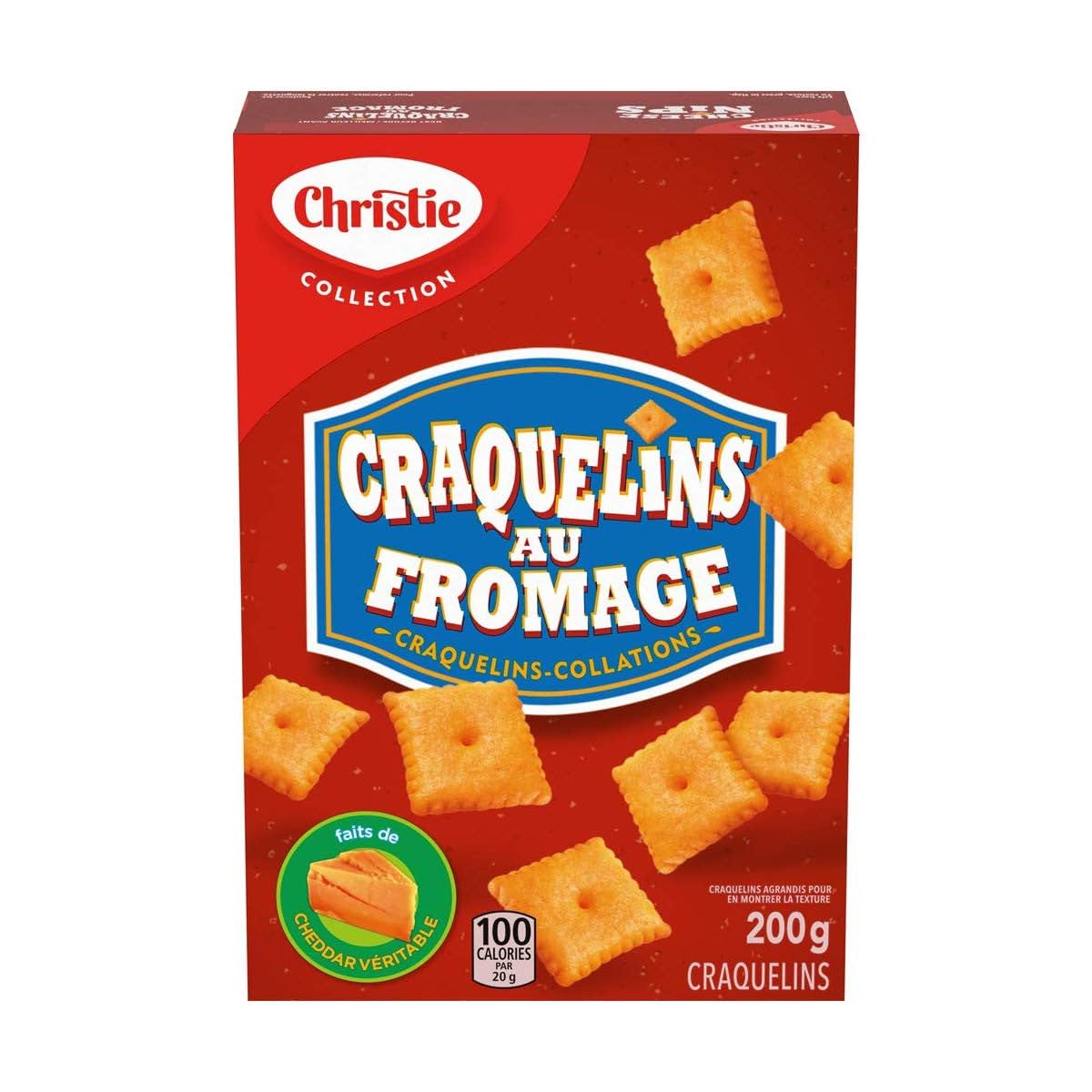 Christie Cheese Nips real cheddar cracker crisp shown ready to enjoy