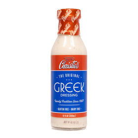 Christie's Original Greek Dressing 2-pack bottle front, Mediterranean flavor for salads