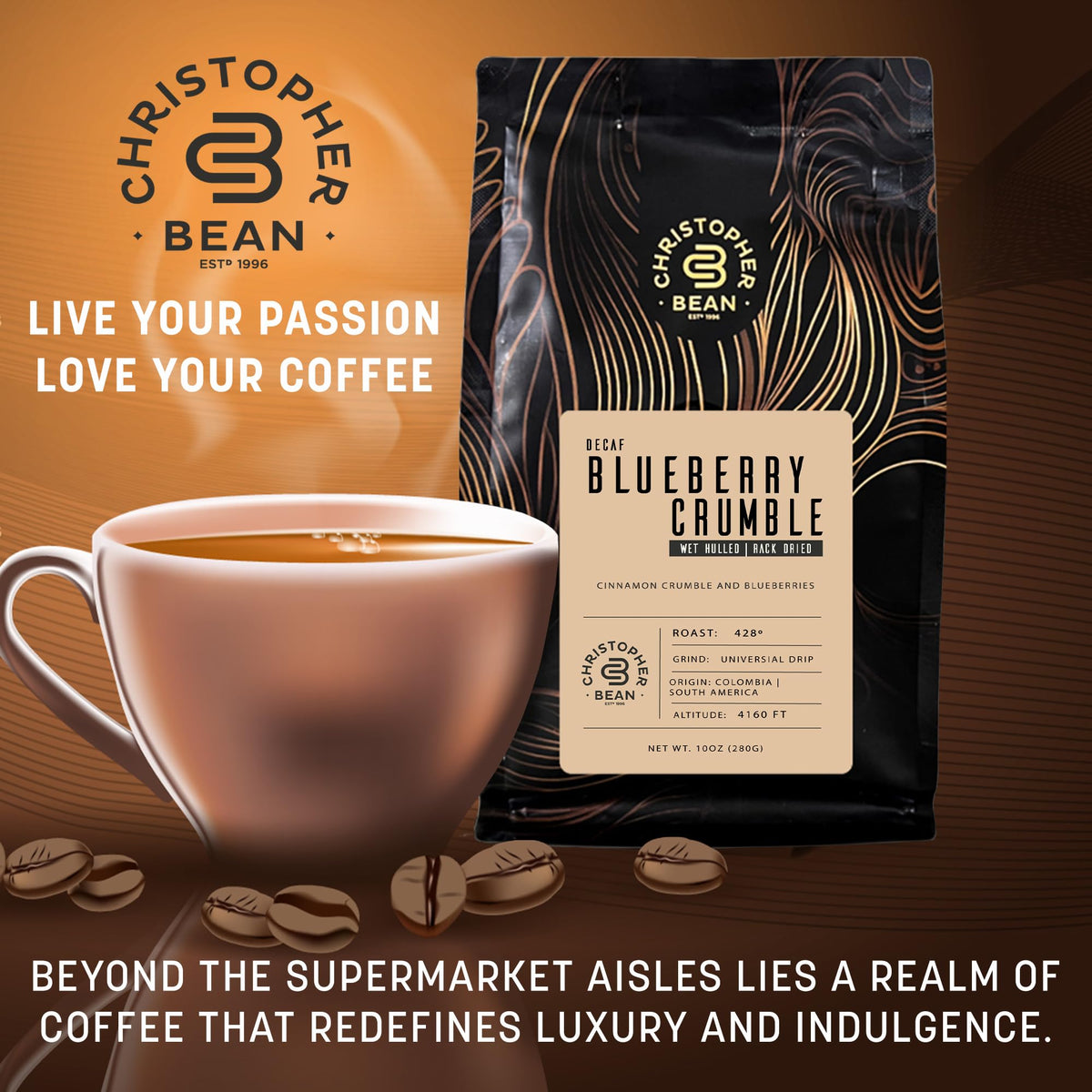 Christopher Bean Coffee universal drip-ready brew for easy mornings