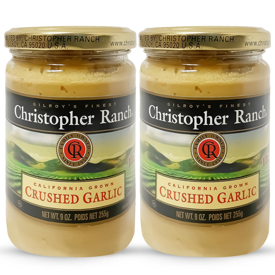 Christopher Ranch Crushed Garlic in Olive Oil jar ready-to-use flavor booster for meals