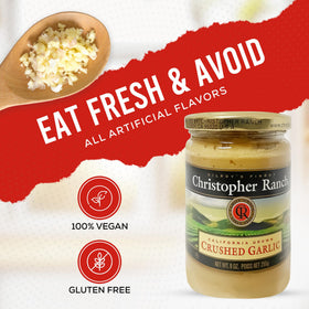 Christopher Ranch gluten-free vegan-friendly garlic in olive oil for plant-based kitchens