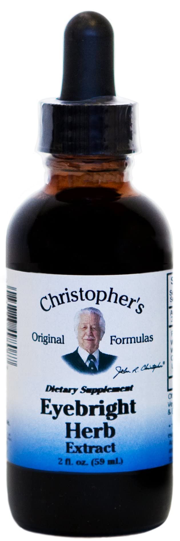 Christopher's Eyebright bottle front showing a pure herbal extract for daily use.