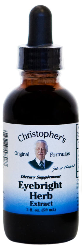 Christopher's Eyebright bottle front showing a pure herbal extract for daily use.