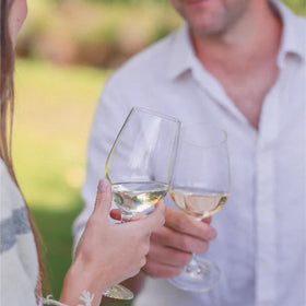 Chromacast Giesen 0% Pinot Gris palate features crisp apple and pear notes.
