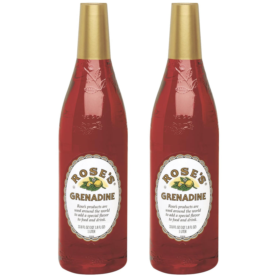 ChromaCast Rose’s Grenadine bottle pour highlights rich color and mixability for cocktails.