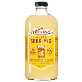 ChromaCast Stirrings Pack Simple Sour bottle shows real juice with no preservatives for fresh mixes.