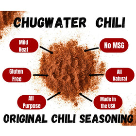 Chugwater Chili no MSG and no preservatives claim on packaging for clean ingredients.