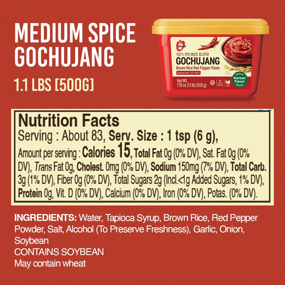 Chung Jung One gochujang label close-up showing brand heritage and fermentation depth
