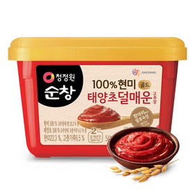 Chung Jung One Gochujang Premium jar close-up for bold Korean flavor in cooking