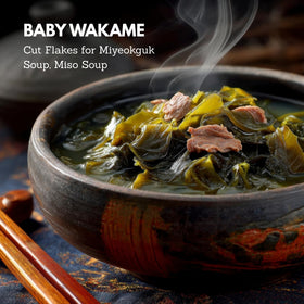 Chung Jung One miyeok flakes in miso soup elevate texture and flavor.