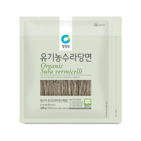 Chung Jung One Organic Sura vermicelli package front for Japchae prep and soups