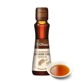 Chung Jung One Premium Sesame Oil bottle boosts rich nutty aroma for pan-searing