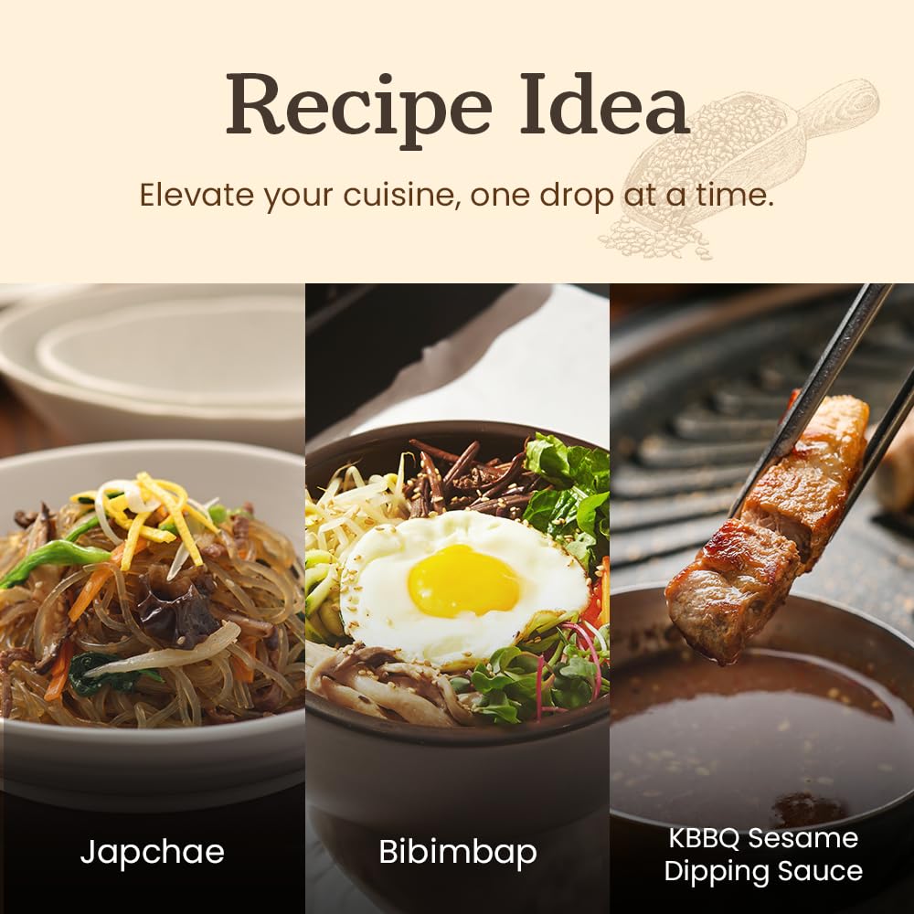 Chung Jung One premium sesame oil on noodles and fried rice