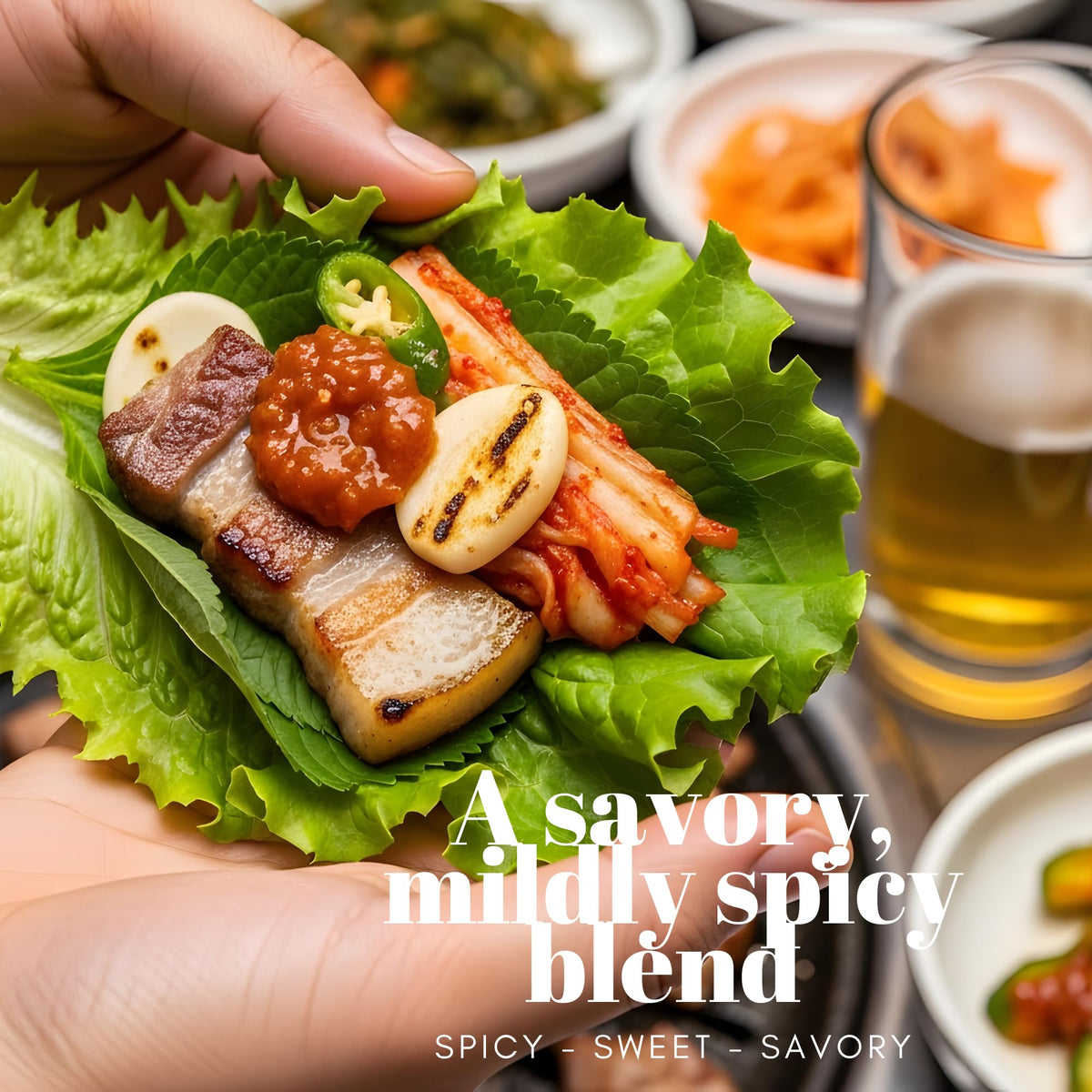 Chung Jung One Ssamjang Spicy complements lettuce wraps with rich aroma.