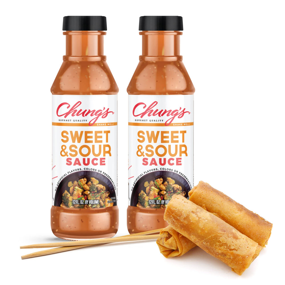 Chung's Sweet & Sour sauce egg roll dip for authentic restaurant-style flavor.