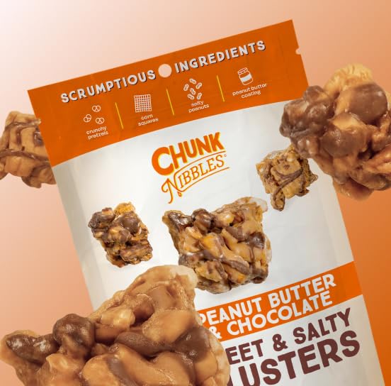 Chunk Nibbles pretzel crunch cluster highlights sweet and salty balance for on-the-go snacking.