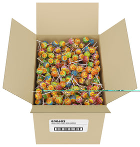 Chupa Chups bulk box of 1000 lollipops for events and party favors.