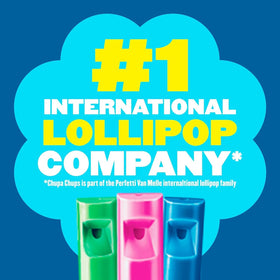 Chupa Chups Melody Pops blue raspberry flavor for festive celebrations.
