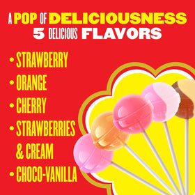 Chupa Chups Strawberry lollipop delivers fresh berry sweetness