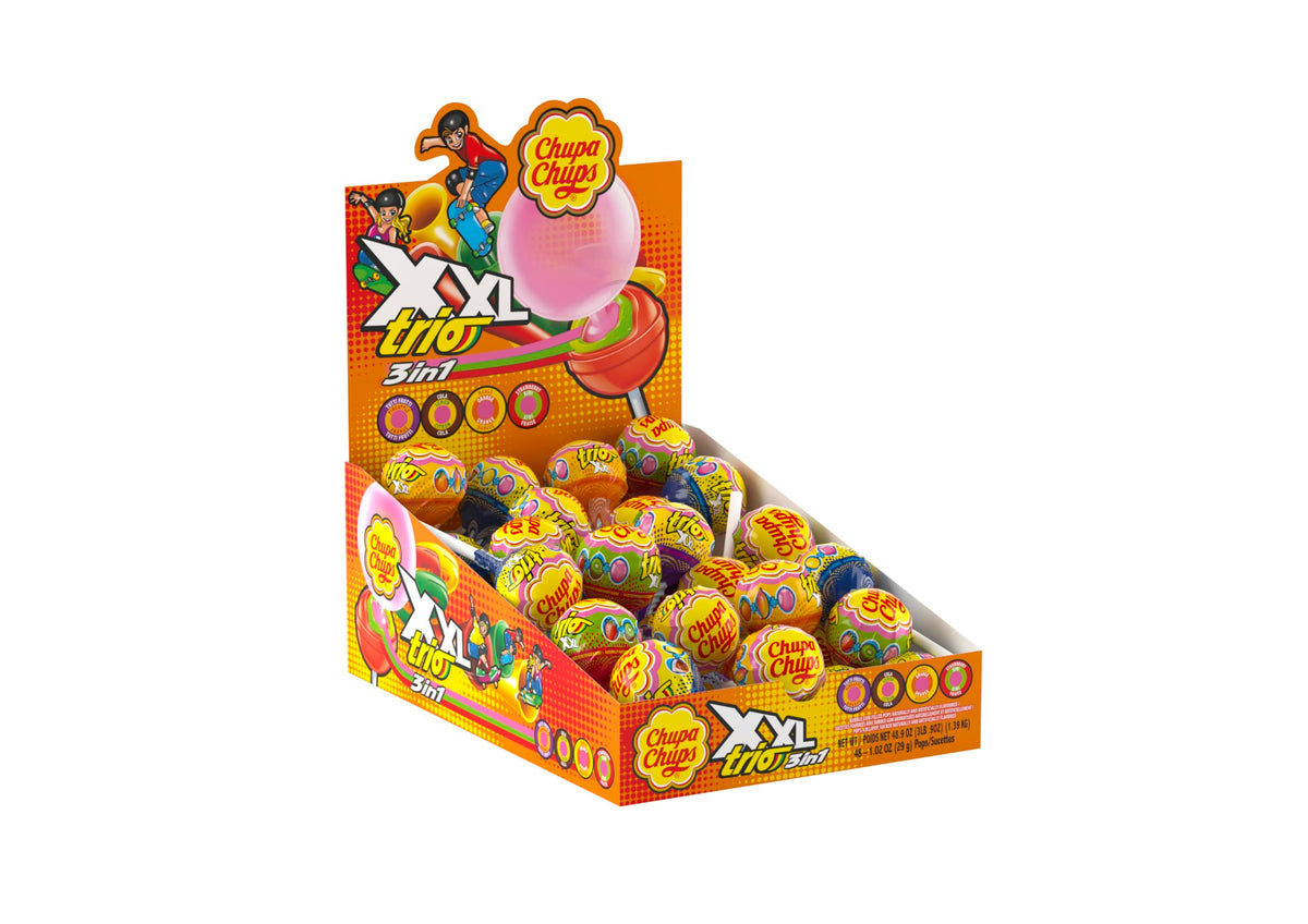 Chupa Chups XXL Trio display box for celebrations and sharing.
