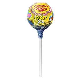 Chupa Chups XXL Trio cola-lemon layer, classic and refreshing.