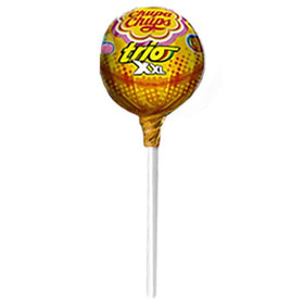 Chupa Chups XXL Trio tutti-frutti-pineapple flavor layer, sunny and sweet.
