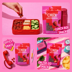 Chewy texture of CHUZA bites delivering a satisfying, layered flavor experience.