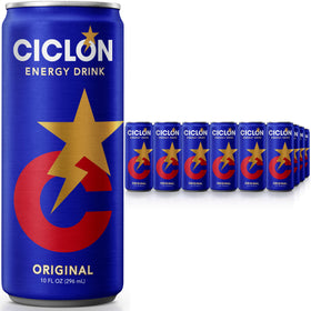 Ciclon Original Energy Drink 24-pack front view for bulk energy on demand.