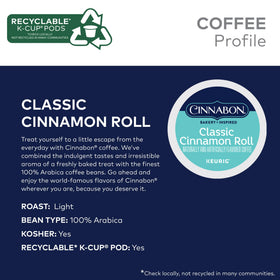 CINNABON Arabica beans close-up signaling premium flavor.