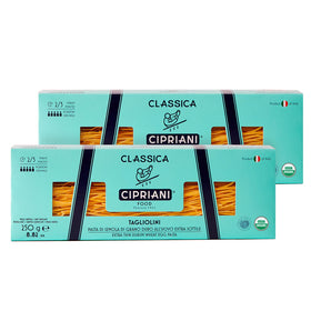Two 250g Cipriani Tagliolini boxes, ideal for quick weeknight meals.