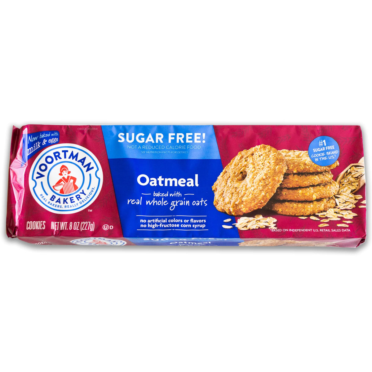 Circle of Drink Voortman Sugar Free Pecan Shortbread 8oz pack, buttery and fragrant.