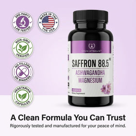 Circle of Nature clean formula no fillers emphasizes pure capsules.