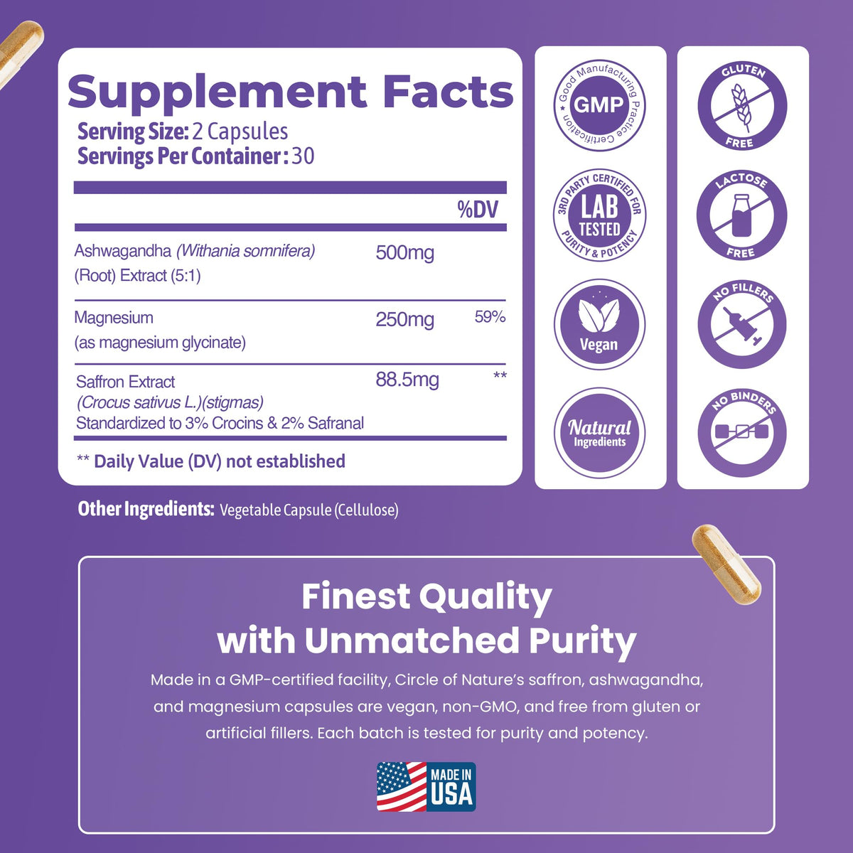 Circle of Nature energy-boost capsules for natural daytime vitality.